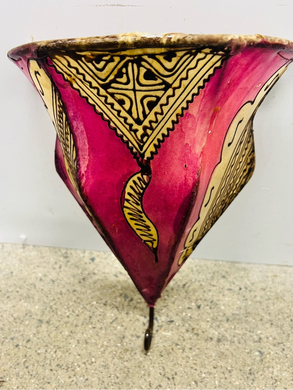 Handcrafted, Handmade Purple Moroccan Wall Sconce
